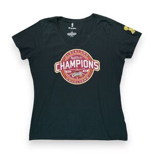 NWT Cleveland Cavaliers Champions‎ 2016 Black V-Neck T-Shirt - Womens XL